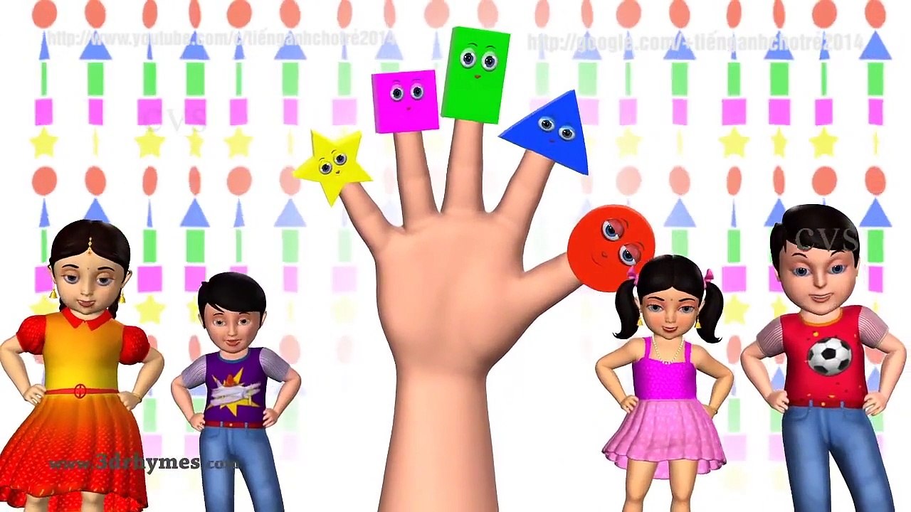 shapes finger family - english for kids