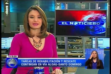 Suspendieron trabajos en vía Aloag - Sto Domingo por mal tiempo