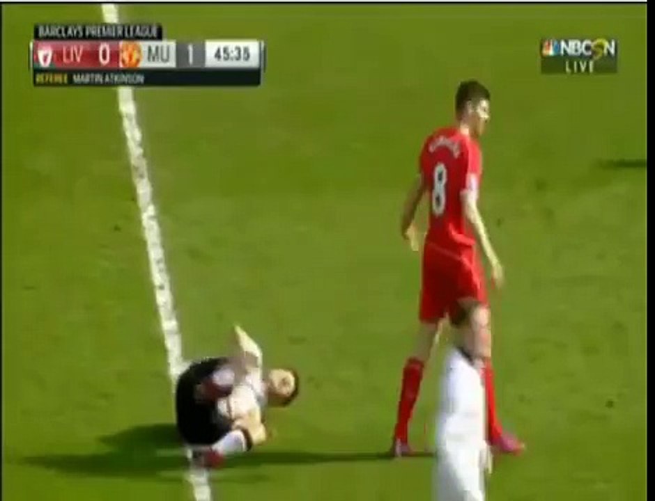 Steven Gerrard Sent off after 41 Seconds - Liverpool vs Manchester United