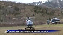 Crash A320: les secours se mettent en place à Seyne-les-Alpes