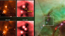 Astrónomos captan la explosión del nacimiento de una estrella