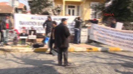 Tacikistan Başkonsolosluğu Önünde Kuvatov Protestosu