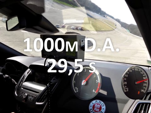 1000 m départ arrêté en Ford Focus ST TDCI