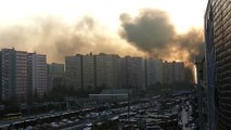 Metrobüs Yangınından Çıkan Siyah Duman İstanbul Semalarını Böyle Kapladı