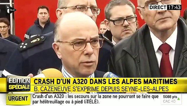 Crash de l'A320 : une boîte noire retrouvée selon Cazeneuve