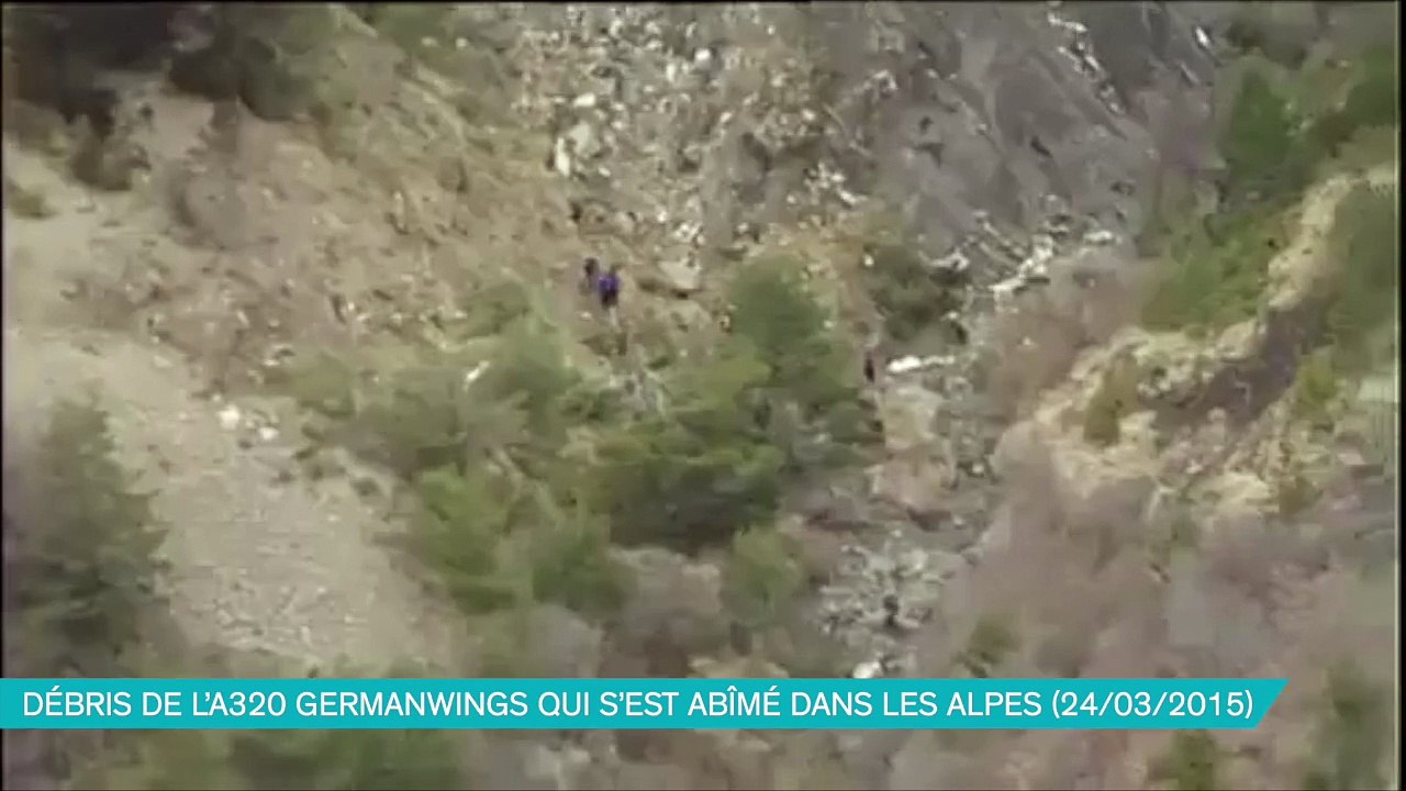 Les débris de l'Airbus A320 (Germanwings)