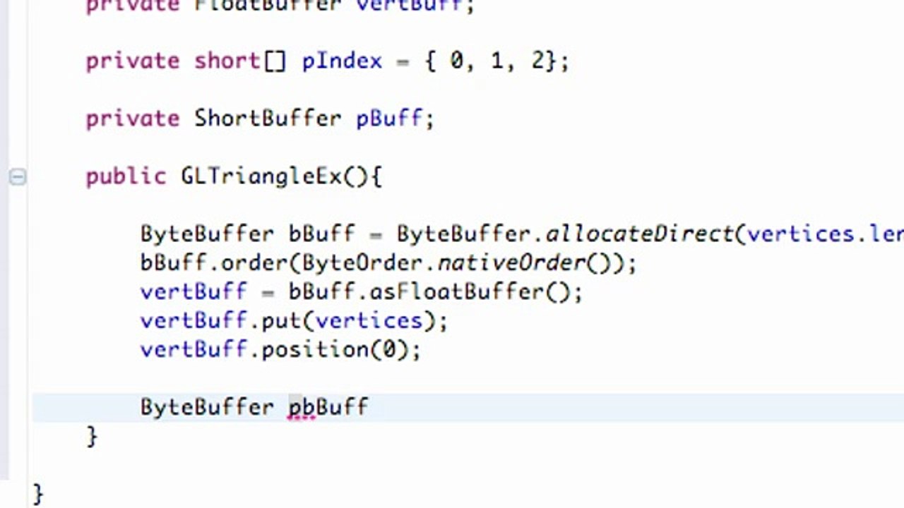 Android Application Development - 173 - ShortBuffer to handle Indices.mp4