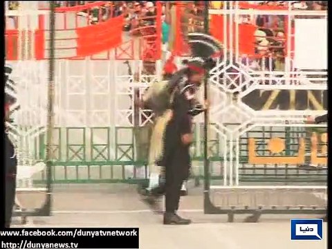 Flag lowering ceremony at Wagah Border, fervor patriotism observed