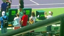 Open Miami 2015 - Andy Murray avec Amélie Mauresmo contre Kei Nishikori à l'entrainement