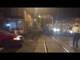 Vehículo liviano choca contra el tren en Plaza Víquez