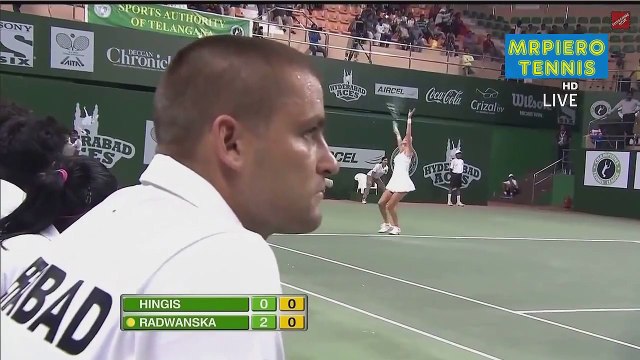 Aga Radwanska vs Martina Hingis Champions Tennis League 2014 Highlights