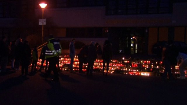 Footage of Germanwings plane crash site in the French Alps