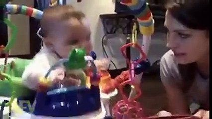 This baby has the best possible reaction after receiving her first birthday card!