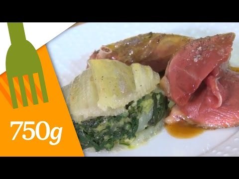 Recette de Pigeons fermiers et gratin de blettes au parmesan - 750 Grammes