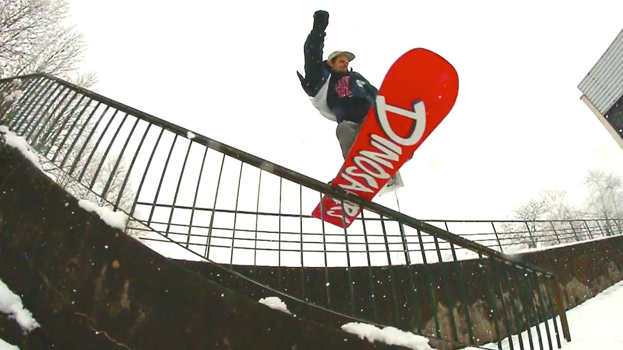 A Huge Storm Turned This Mountain Town Into Street Snowboarding...