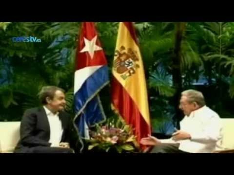Raúl Castro recibe a Zapatero y a Moratinos