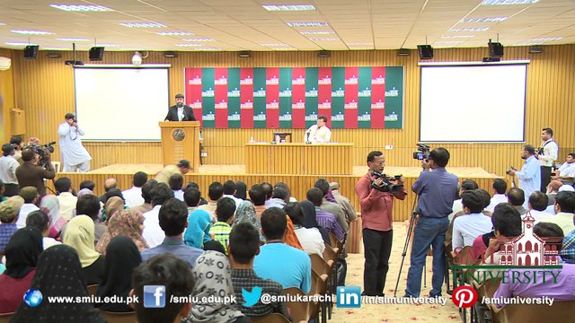 Mr. Muhammad Baligh Ur Rehman Minister of State for Federal Education, Professional Training, Interior and Narcotics Control visits Sindh Madressatul Islam University