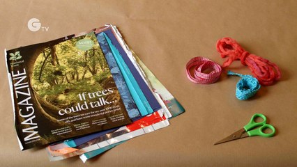 Making Easter baskets from old magazines - practical and pretty