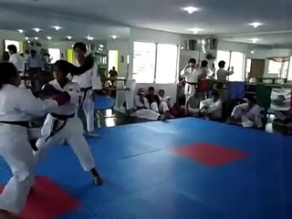 Funny and amazing  female Karate KO