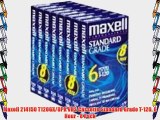 Maxell 214150 T120GX/8PK VHS Cassette Standard Grade T-120 6 Hour - 8 Pack