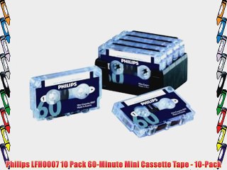 Philips LFH0007 10 Pack 60-Minute Mini Cassette Tape - 10-Pack