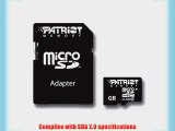 Patriot Signature 4 GB MicroSDHC Class 4 Flash Memory Card with Standard SD Adapter PSF4GMCSDHC43P