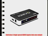Kinivo 501BN Premium 5 port High speed HDMI switch with IR wireless remote and AC Power adapter