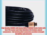 FORSPARK High Speed HDMI Cable 30ft 26AWG CL3 Rated For In-Wall-Installation HDMI Cable with