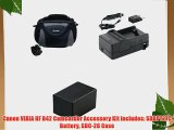Canon VIXIA HF R42 Camcorder Accessory Kit includes: SDBP727C Battery SDC-26 Case