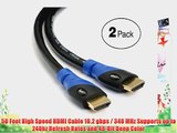 Aurum Ultra Series - High Speed HDMI Cable with Ethernet - 2 Pack (50 FT) - CL2 Certified -