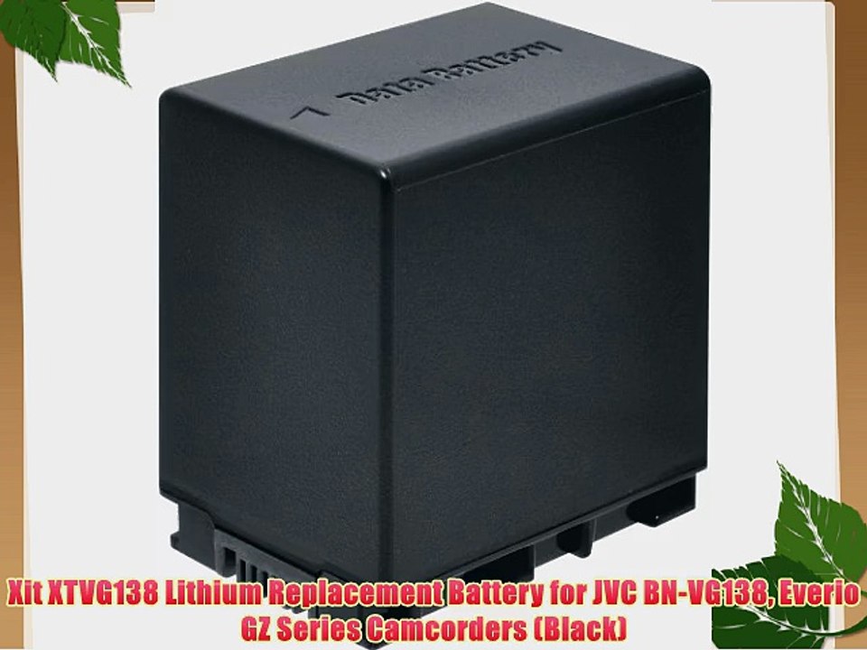 Xit XTVG138 Lithium Replacement Battery for JVC BN-VG138 Everio GZ Series Camcorders (Black)