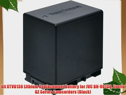 Xit XTVG138 Lithium Replacement Battery for JVC BN-VG138 Everio GZ Series Camcorders (Black)