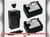 Wasabi Power Battery (2-Pack) and Charger for Canon BP-807 BP-808 BP-809 and Canon FS21 FS22