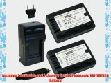 Wasabi Power Battery (2-Pack) and Charger for Panasonic VW-VBY100 and Panasonic HC-V110 HC-V130