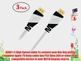 GearIT 3 Pack (10 Feet/3.04 Meters) High-Speed HDMI Cable Supports Ethernet 3D and Audio Return