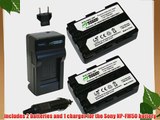 Wasabi Power Battery (2-Pack) and Charger for Sony NP-FM50 and Sony CCD-TR108 TR208 TR408 TR748