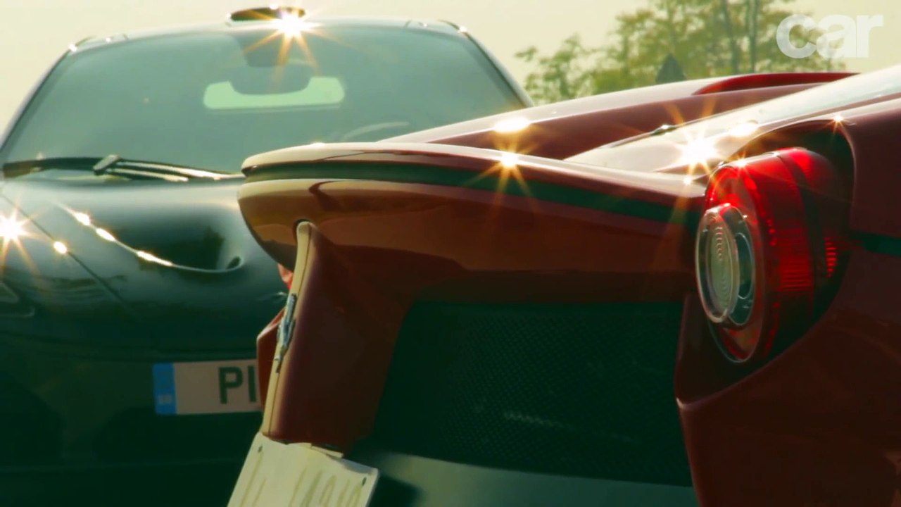 LaFerrari vs McLaren P1  hybrid supercar twin test review (2014)