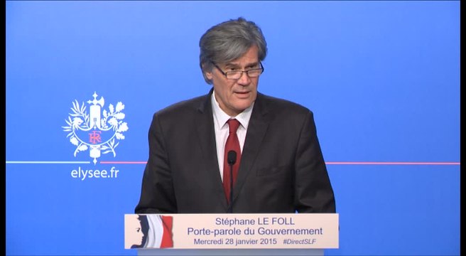 Compte rendu du Conseil des ministres du mercredi 28 janvier 2015
