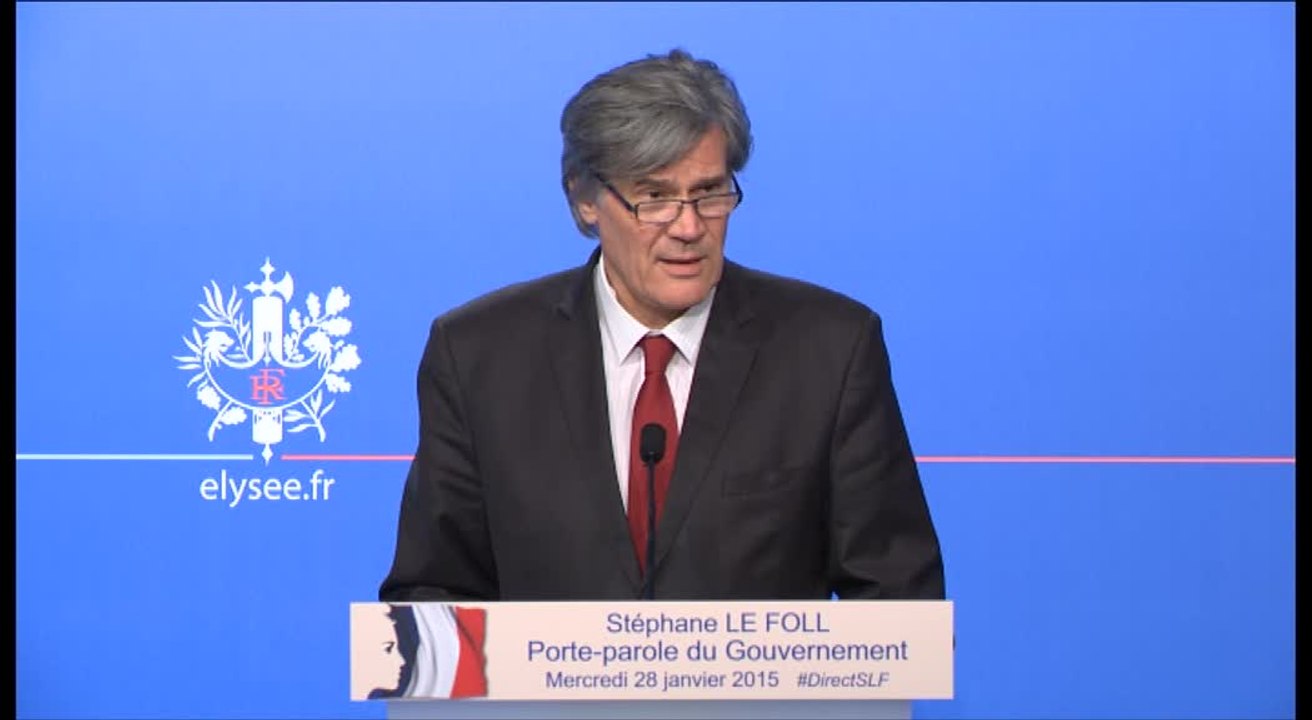 Compte rendu du Conseil des ministres du mercredi 28 janvier 2015