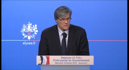 Compte rendu du Conseil des ministres du 18 février 2015