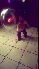 Cute little baby girl dancing