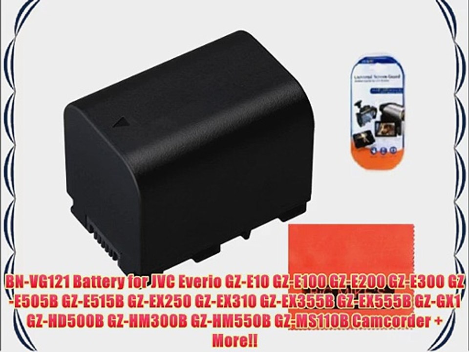 BN-VG121 Battery for JVC Everio GZ-E10 GZ-E100 GZ-E200 GZ-E300 GZ-E505B GZ-E515B GZ-EX250 GZ-EX310