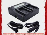 Kapaxen Dual Channel Battery Charger for Canon BP-820 BP-828 Camcorder Batteries