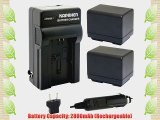 Kapaxen Two Intelligent Batteries   Charger Kit for Canon BP-727 and VIXIA HF R40 R42 R400