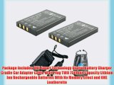 ValuePack (2 Count): Digital Replacement Battery PLUS Mini Battery Travel Charger for Specific