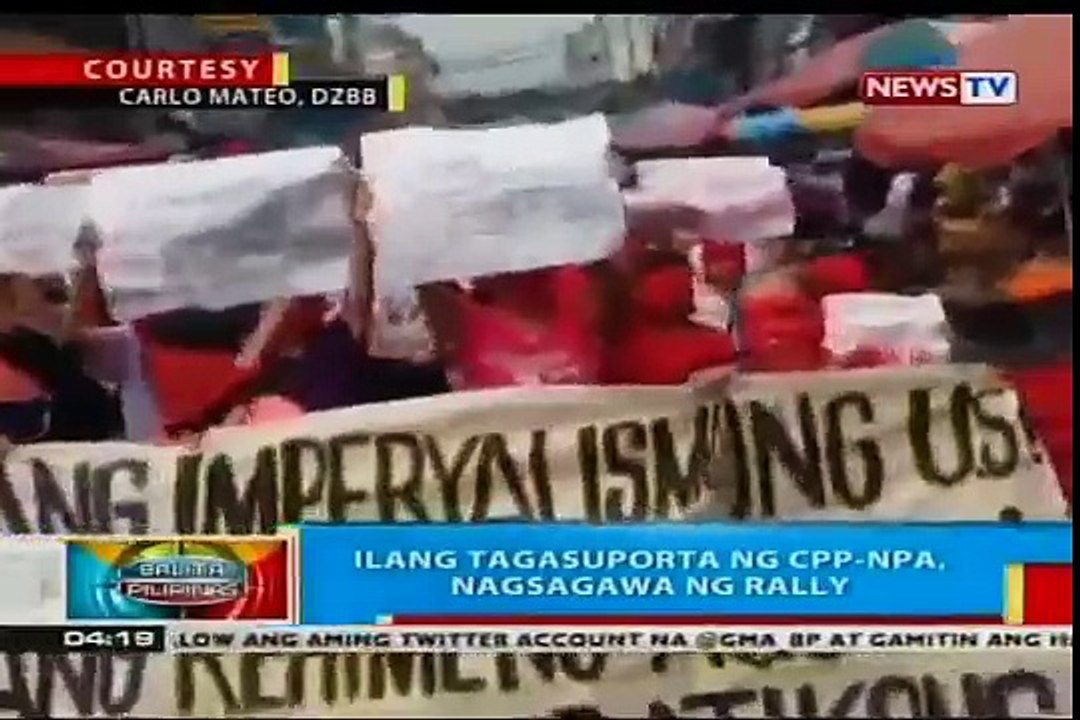 BP: Ilang tagasuporta ng CPP-NPA, nagsagawa ng rally