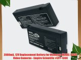 2000mA 12V Replacement Battery for Memorex MODEL 16837 Video Cameras - Empire Scientific #EPP-130C