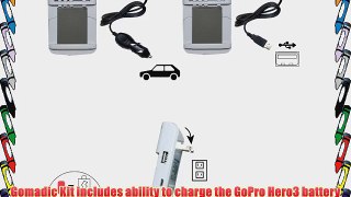 Gomadic Compact Multi External Battery Charge System for the GoPro Hero3. USB Car and Wall