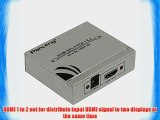 Panlong HDMI Splitter 1 In 2 Out v1.4 1x2 Powered Amplifier for Dual Display with UHD 4K x
