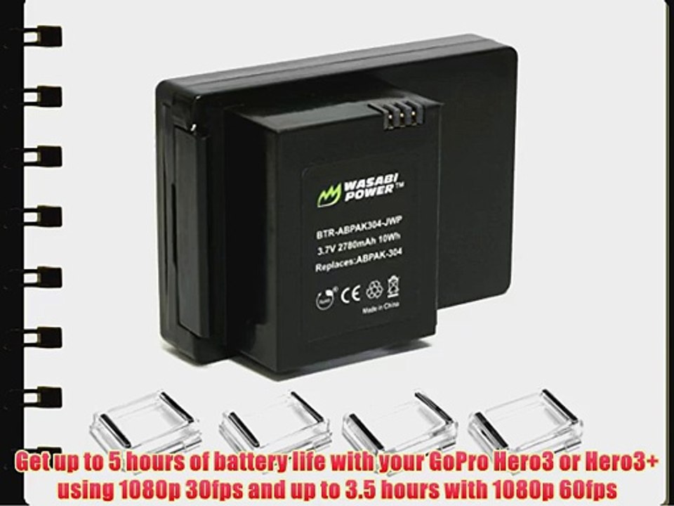 Wasabi Power Extended Battery for GoPro HERO3 HERO3  (with Backdoors)
